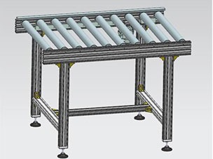 鋁型材滾筒線3D模型